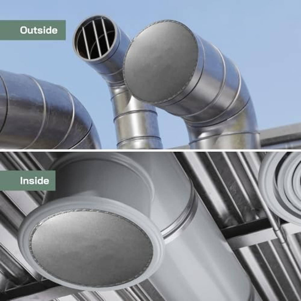 Galvanized steel tee cap end plug with outside and inside views of the round cover