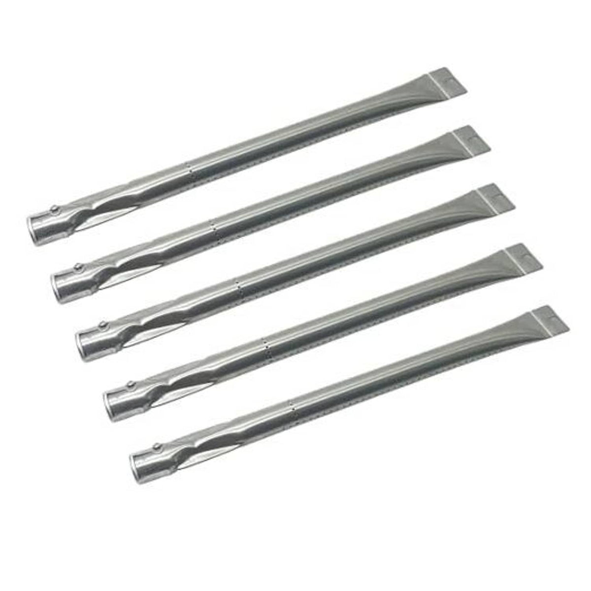 Stainless steel burner replacement set of five with long tubular vent ends