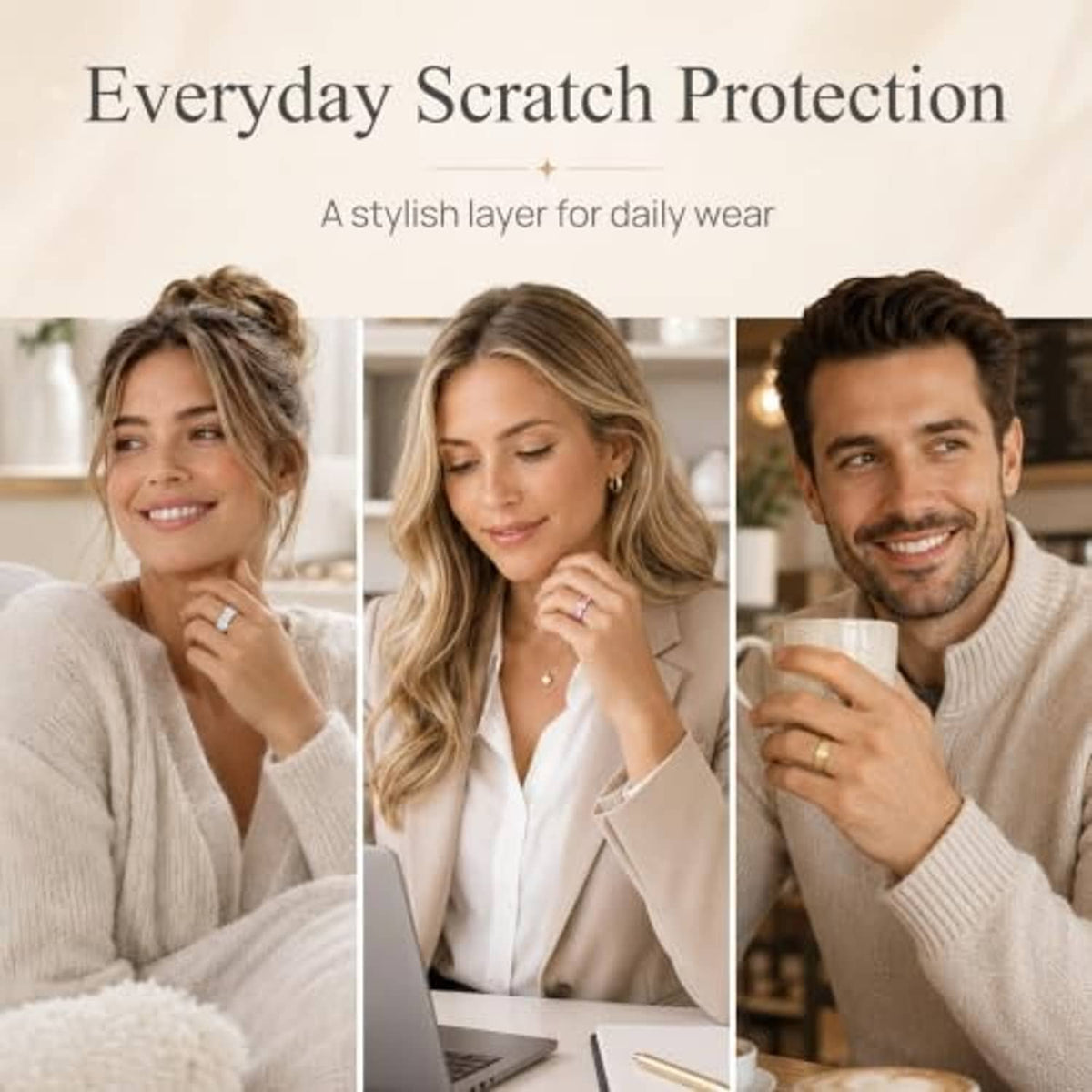 Ultra-thin bling silver ring skin cover for Oura Ring Gen 5, size 10, scratch protection