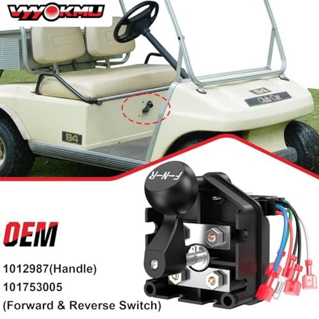 OEM 48V forward-reverse switch with handle and wiring harness for golf cart