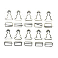 Bronze inside-bottom suspender clips, 10-count pack