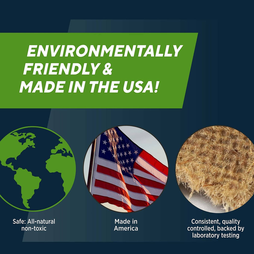 Fire starter squares package with environmentally friendly made in USA badge