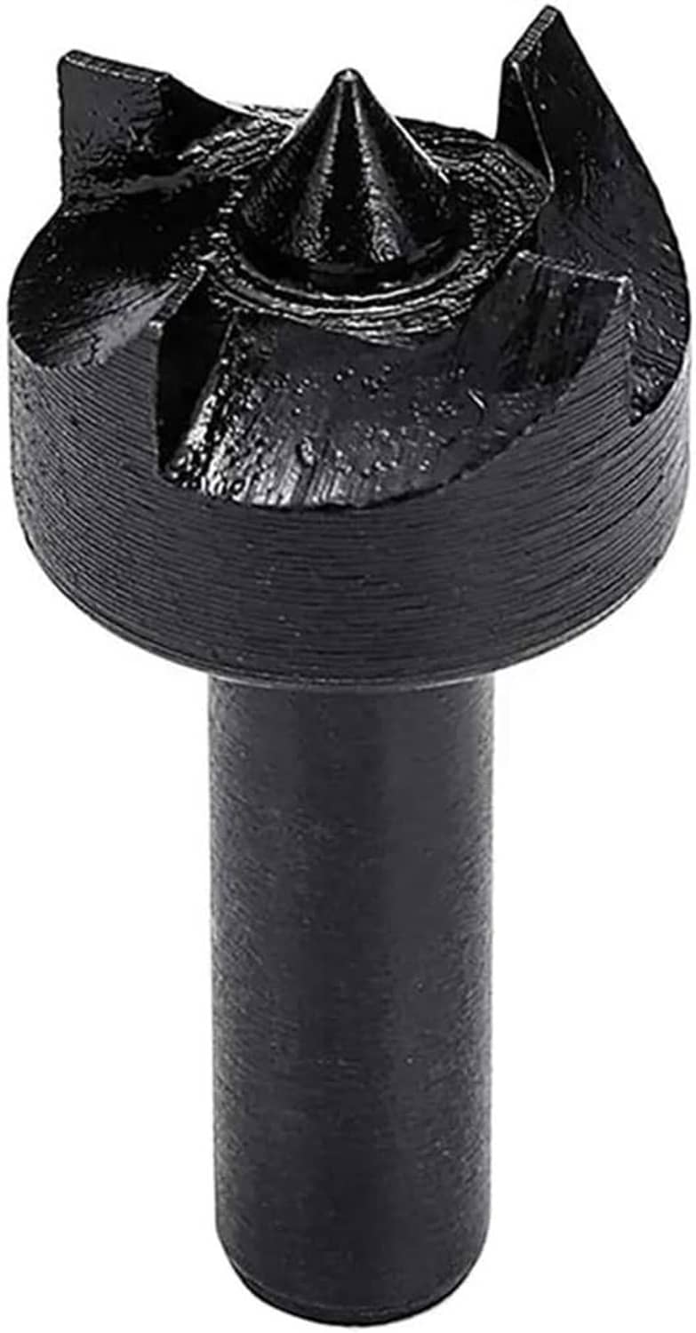 Black steel thimble live center with pointed spur cup on a cylindrical shank