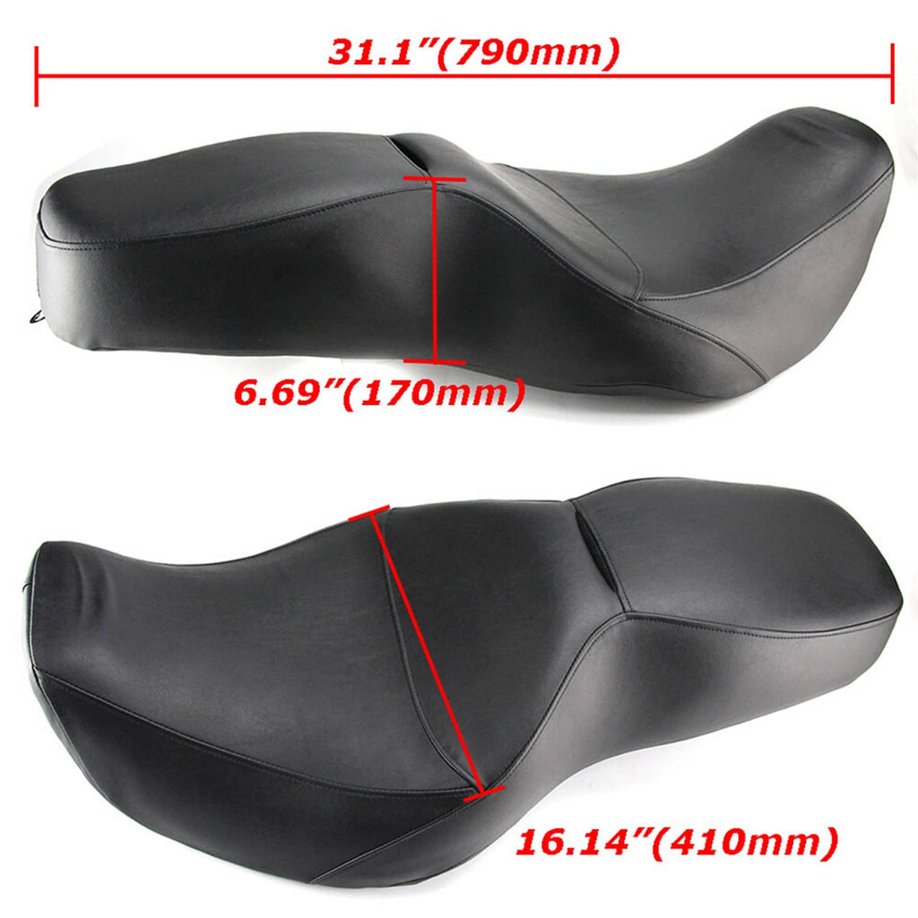 RivetOak Driver Passenger Two-Up Seat For Harley Road King FLHR EFI Custom 97-07