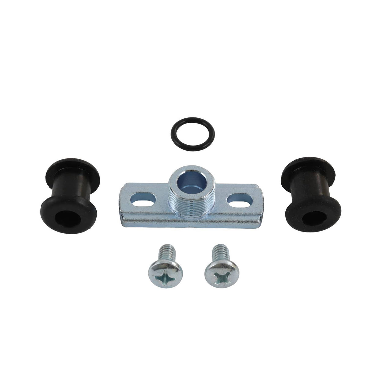 Fuel tank mounting hardware set with metal plate, O-ring, grommets, screws