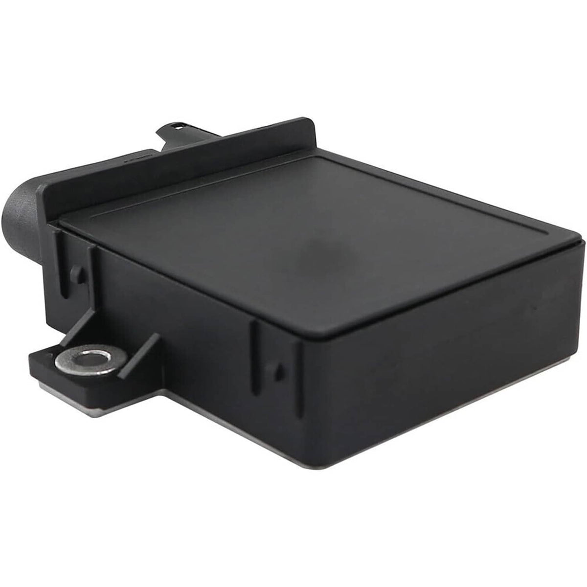 Glow plug control module with black plastic body and mounting tab