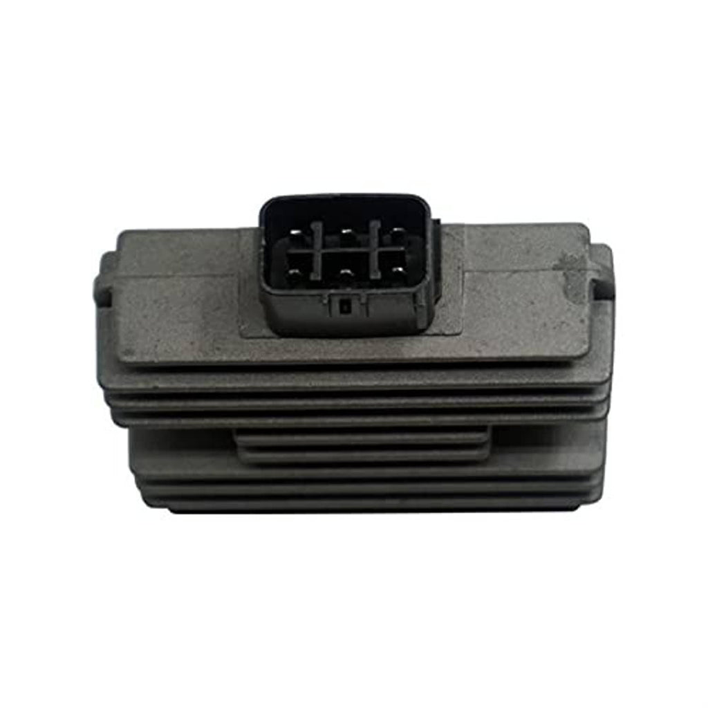 Voltage regulator rectifier unit with gray casing and front electrical connector