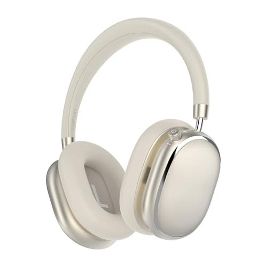 NC95 starlight hybrid ANC headphones, front view with adjustable metal headband