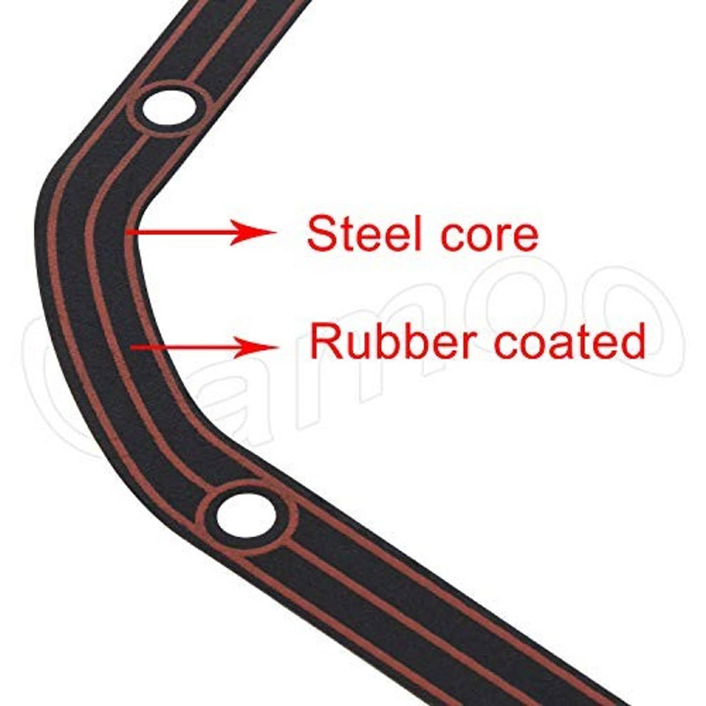 Differential cover gasket cross-section showing steel core under rubber coating