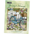 13-month pocket planner with green cover and blue bicycle floral artwork