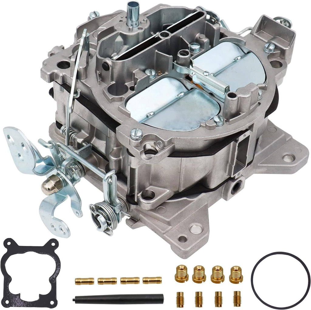 Rochester Quadrajet 4-barrel carburetor kit with gasket, screws, tubes, and hoses