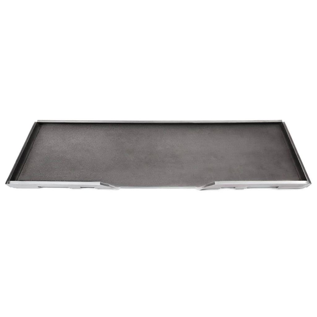 Dark metal skid steer mount adapter plate with tapered edges