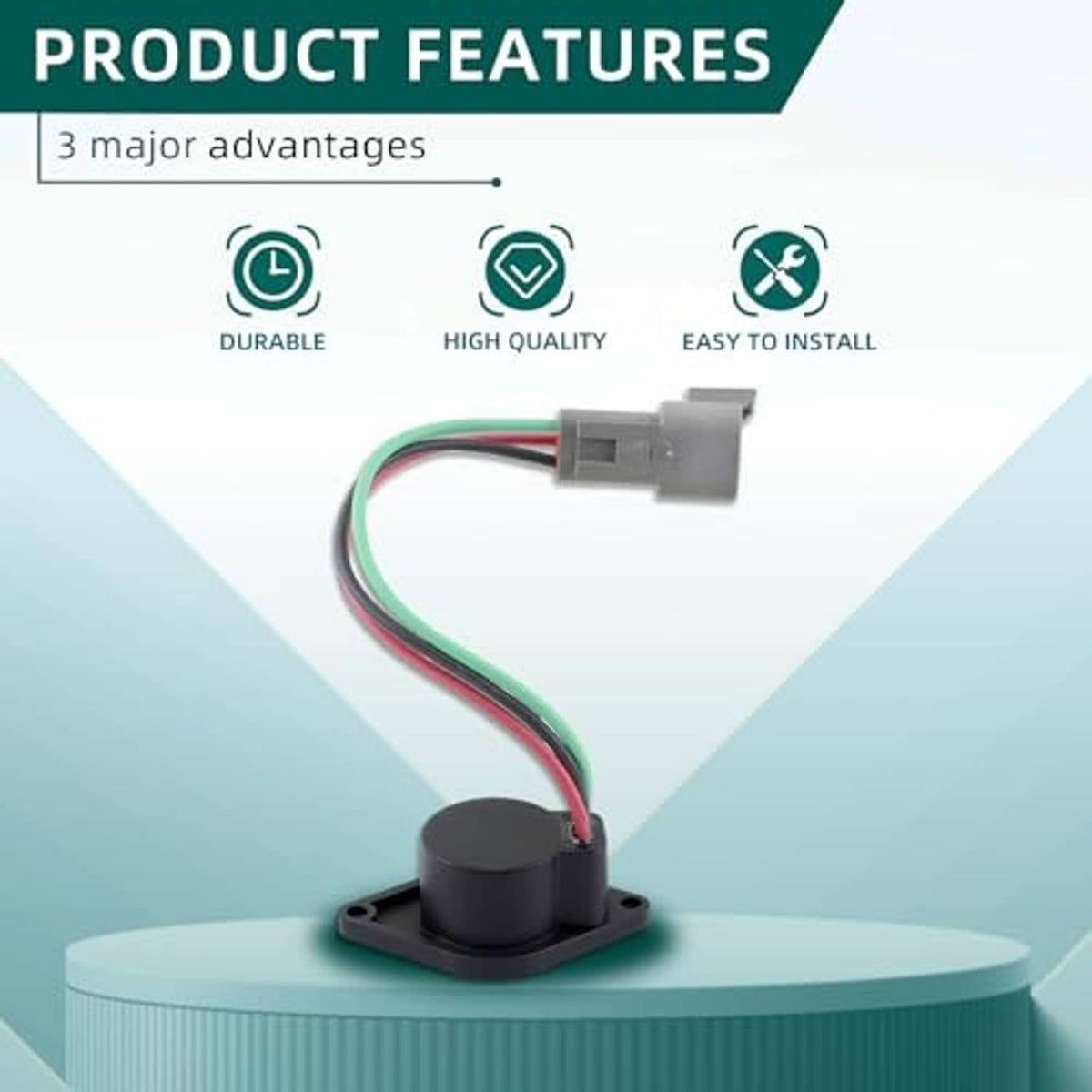 Speed sensor with wiring harness and gray connector plug