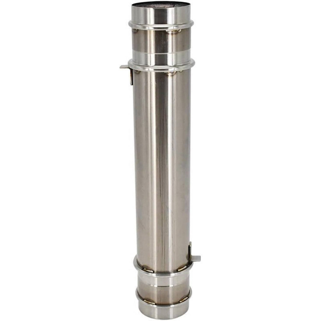 Stainless oil cooler tube with top and bottom end caps
