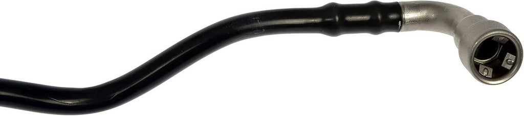 Rear fuel line with black hose and round socket-style fitting