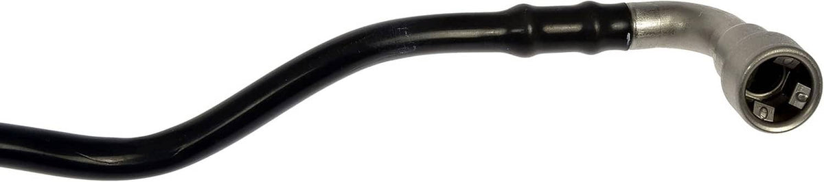 Rear fuel line with black hose and round socket-style fitting