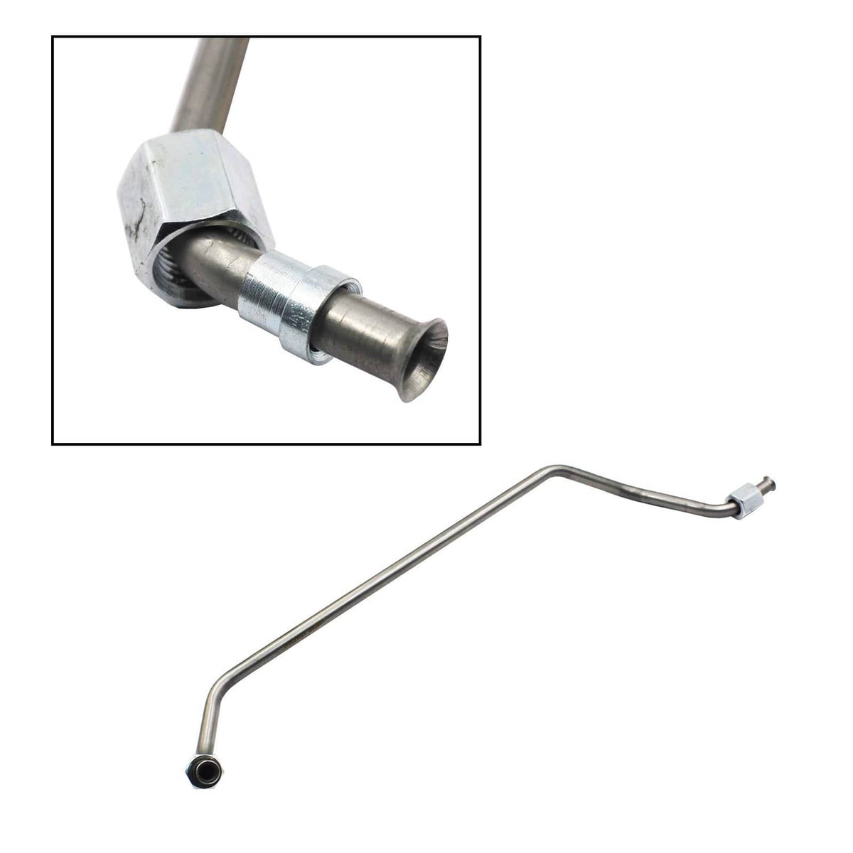 Exhaust back pressure sensor replacement tube with metal sensor tip