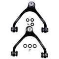 Black upper suspension control arms with ball joints and rubber bushings, pair set