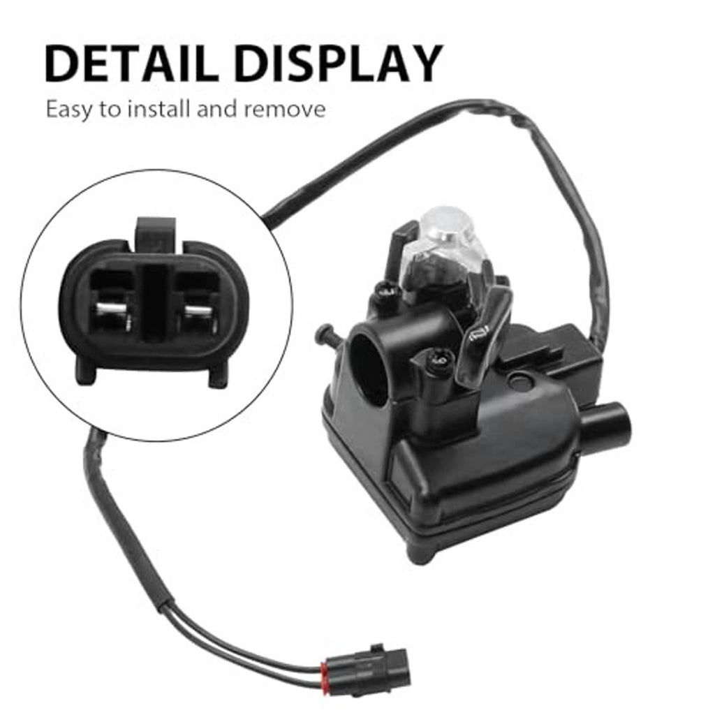 Black thumb throttle control with wiring connector and clear thumb lever