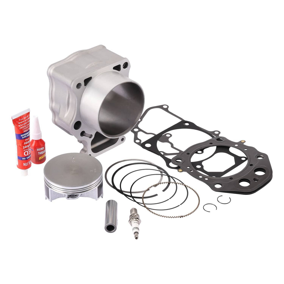 Engine top end parts kit: cylinder, piston, piston rings, gaskets, and seal components