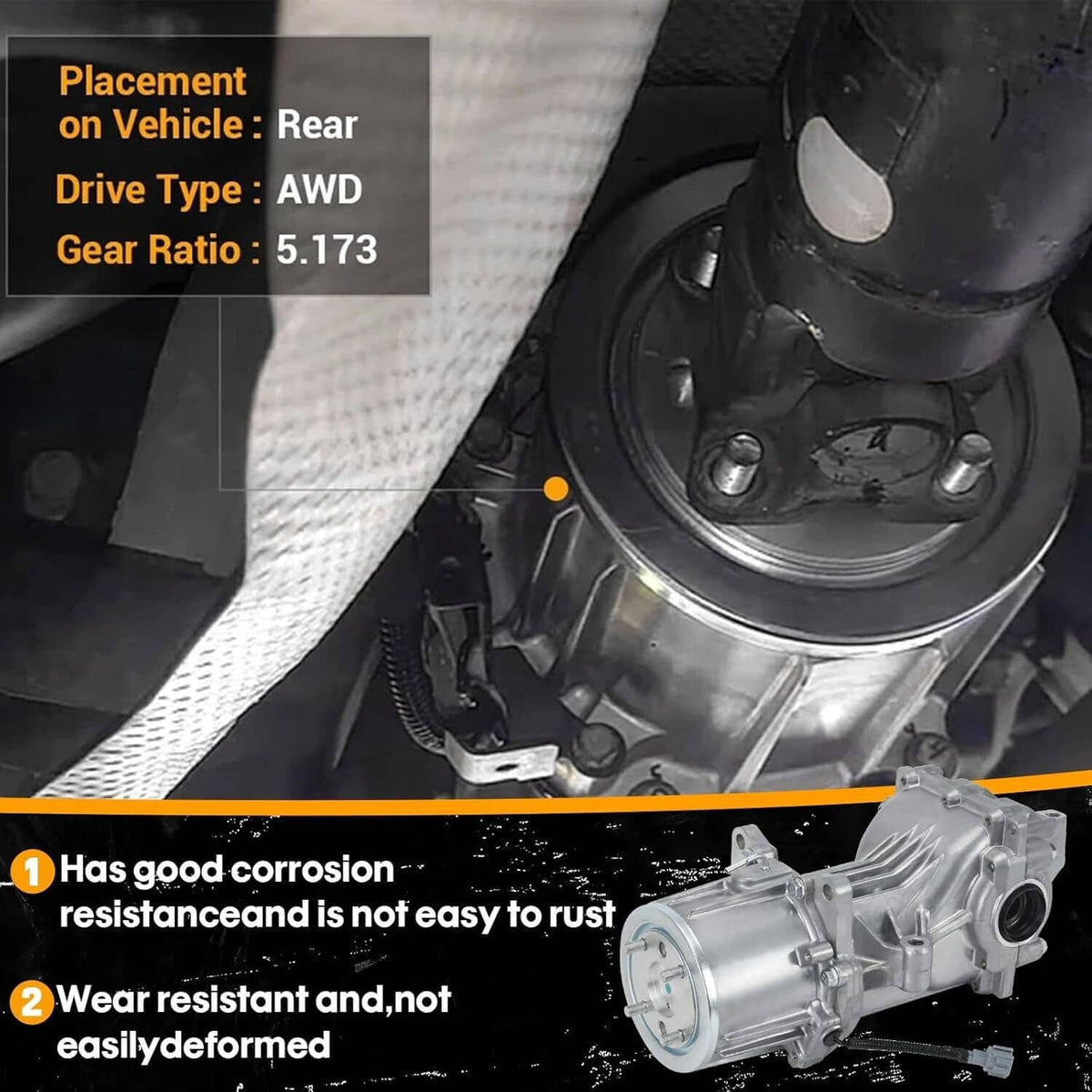 Rear differential carrier component with circular mount and nearby vehicle mounting area