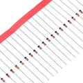 Pack of 100 1N4148 switching diodes, DO-35 axial leads on panel