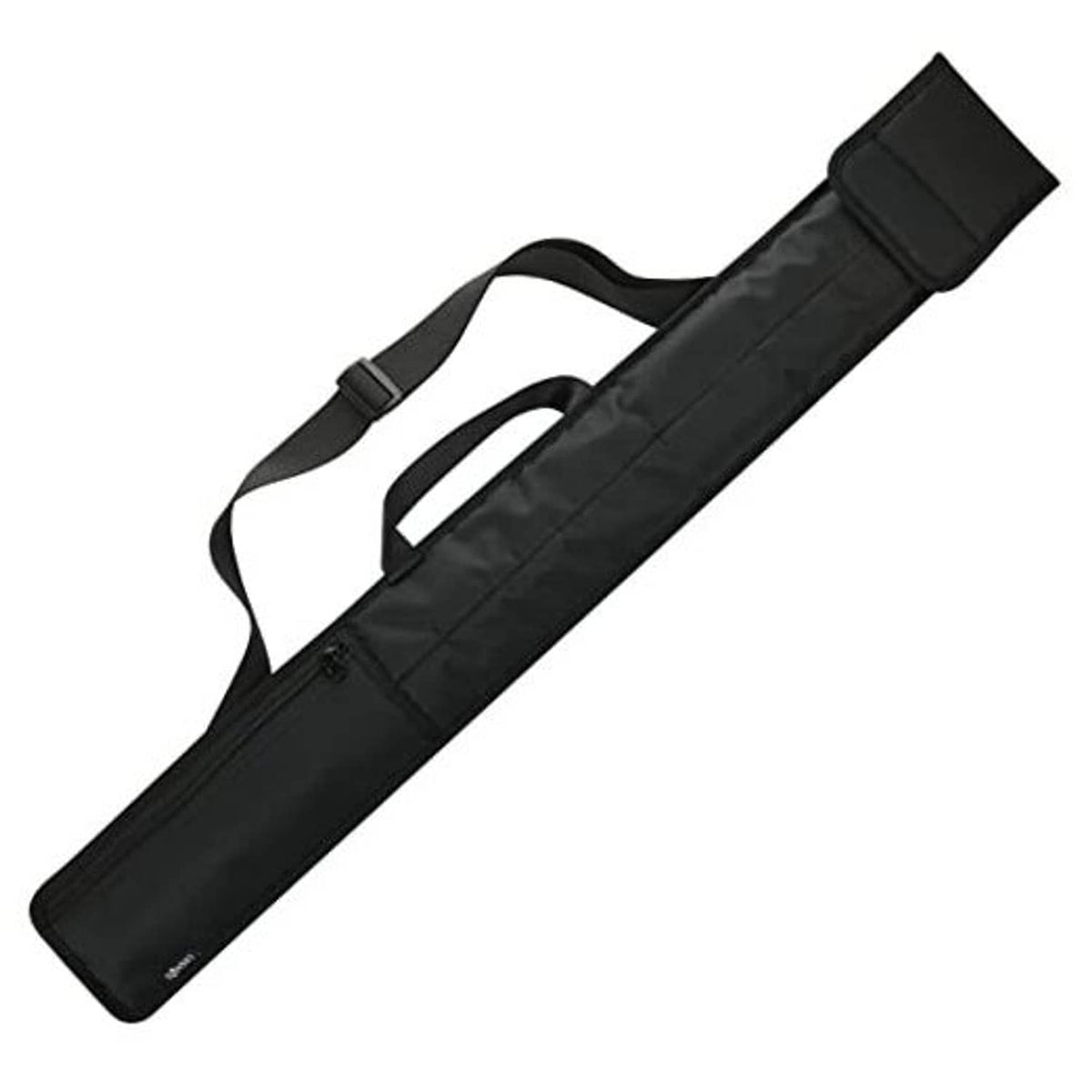 Black soft cue stick case bag with carry handle and adjustable shoulder strap