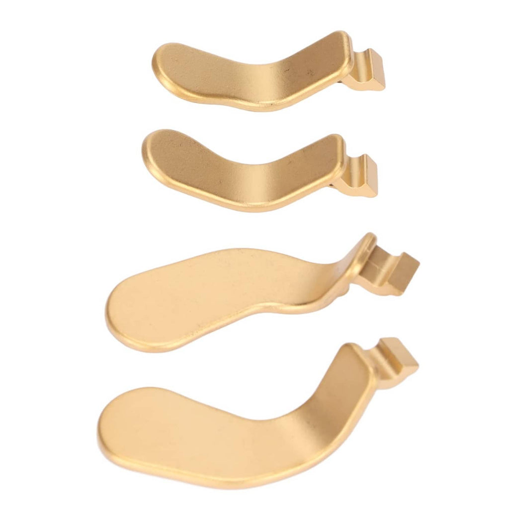 Gold control paddle replacements for controller back, four curved levers with clips