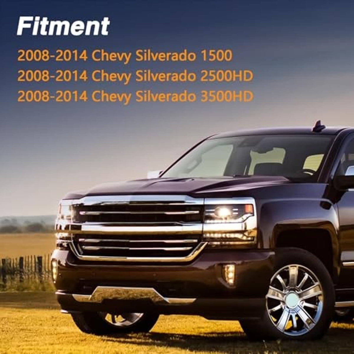 Headlight wiring harness compatible with 2008-2014 Chevy Silverado pickup models