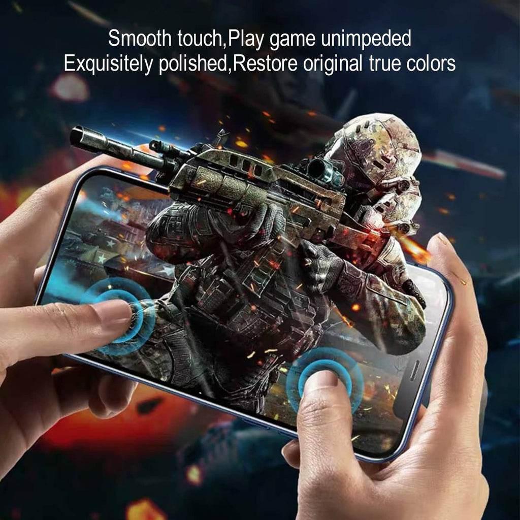 Tempered glass screen protector with smooth touch for games and swipes
