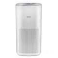Levoit white air purifier with top air vents and front perforated intake panel