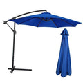 Navy blue umbrella canopy replacement with 8 ribs and hanging cloth set on frame