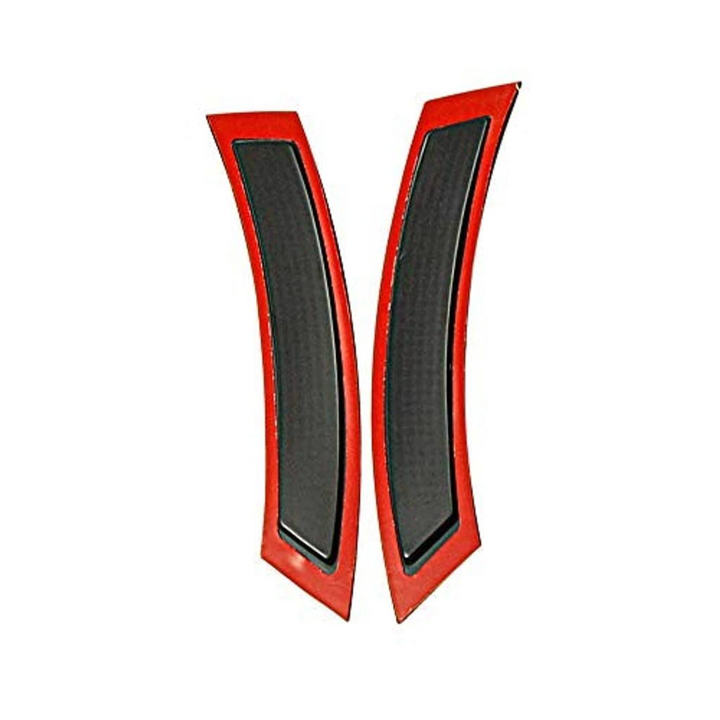 Smoked fender bumper reflectors with red edging and dark vertical lens panels (pair)