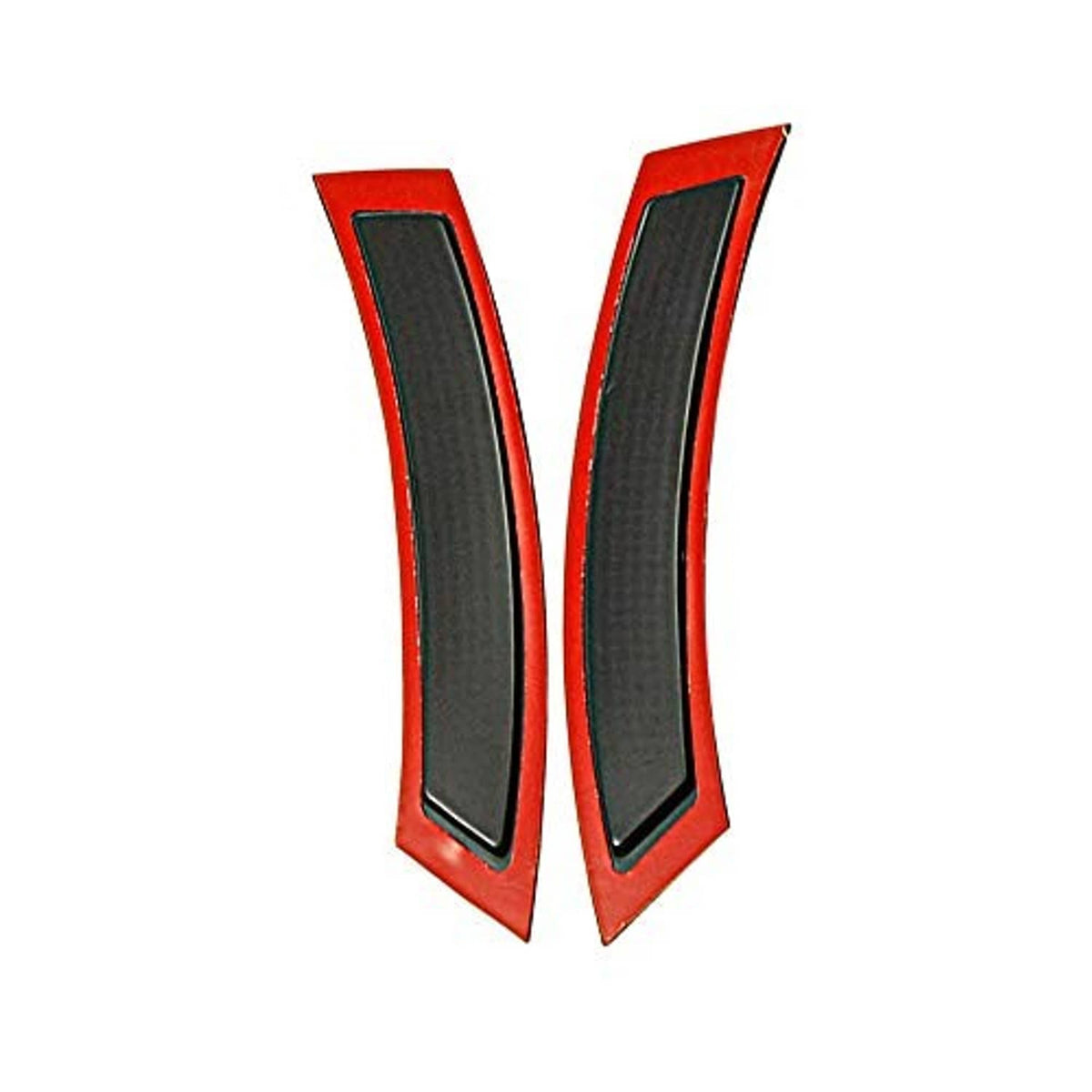 Smoked fender bumper reflectors with red edging and dark vertical lens panels (pair)