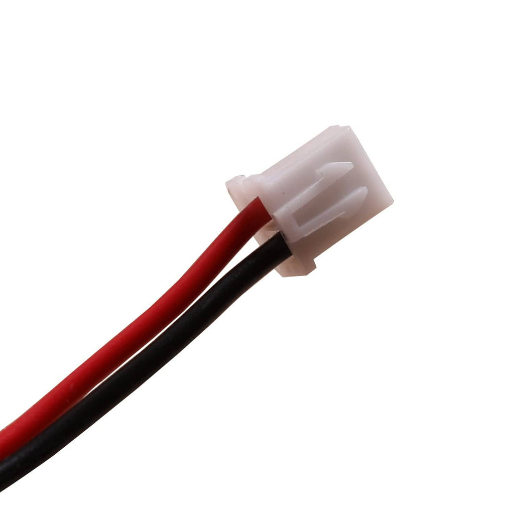 Battery pack white two-pin connector with red and black wires