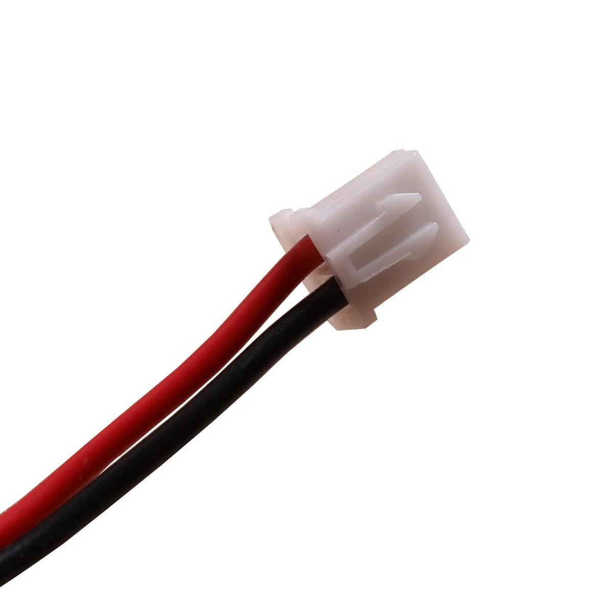 Battery pack white two-pin connector with red and black wires