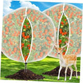 Fruit tree netting cover, white PE mesh dome with zipper opening and drawcord edge