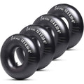 Four black 13x6.50-6 inner tubes with AR-PRO TR-13 straight valves