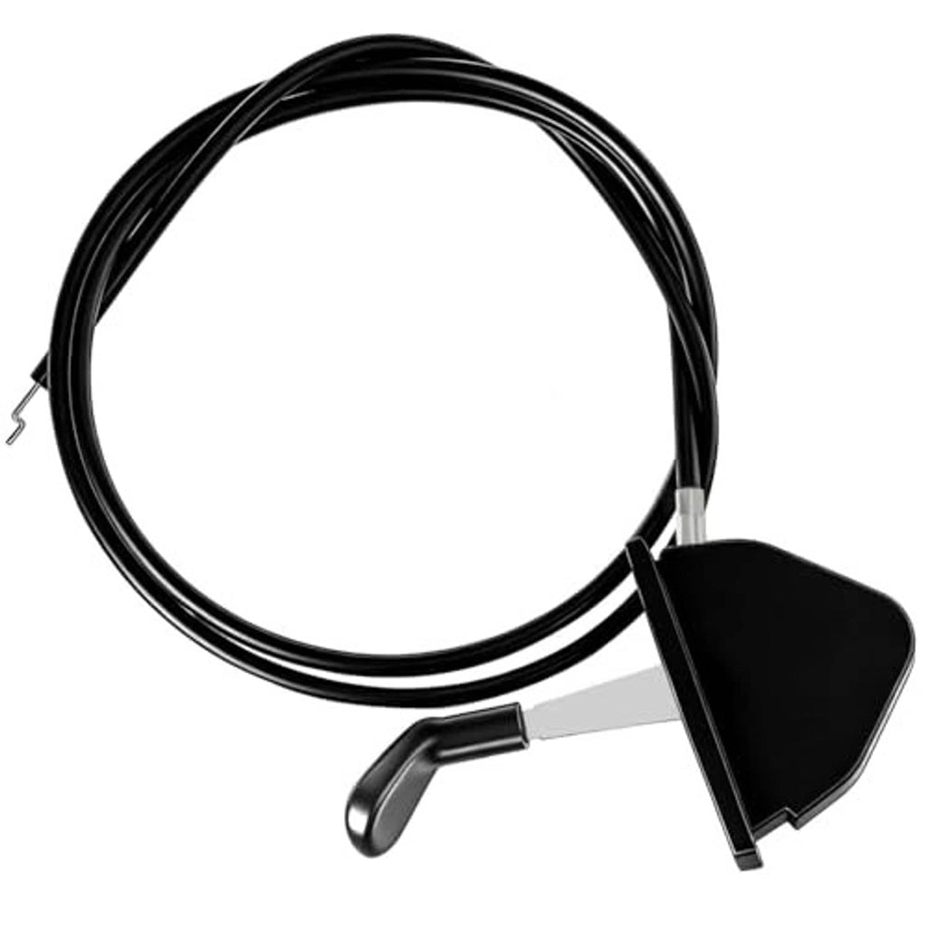 Black throttle cable replacement with curved lever handle and housing