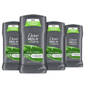 Men's antiperspirant deodorant stick, four-pack in dark gray with green scent label