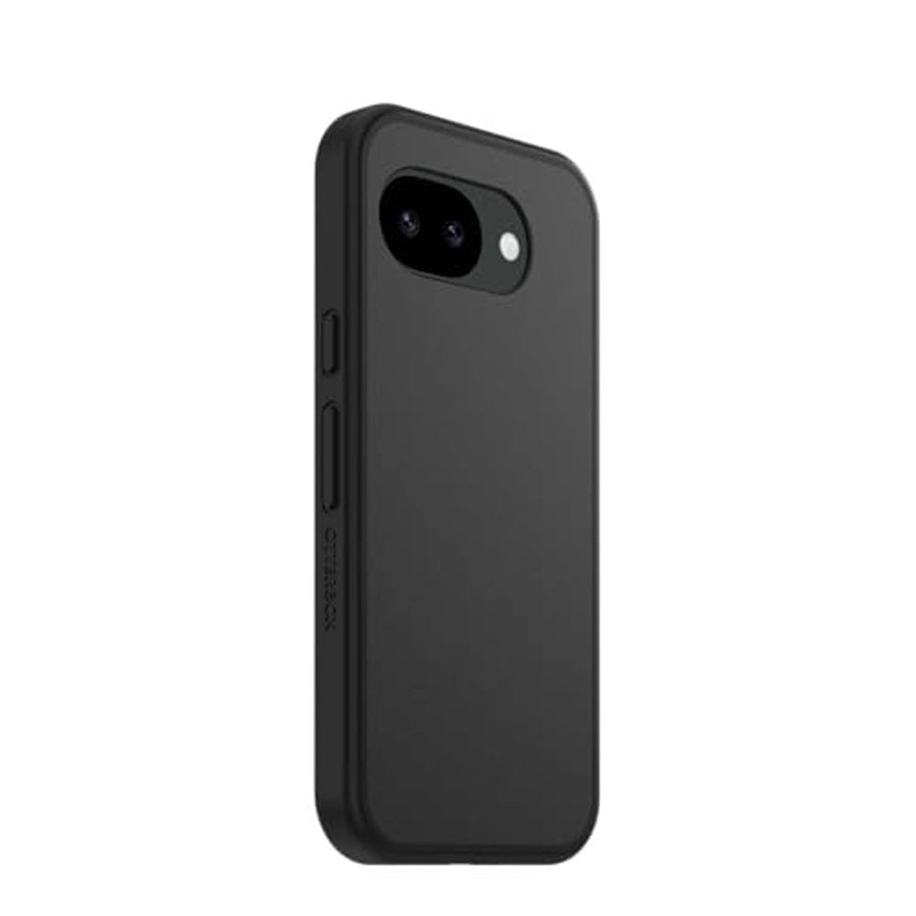 Black phone case with camera cutout and slim back profile, side buttons visible