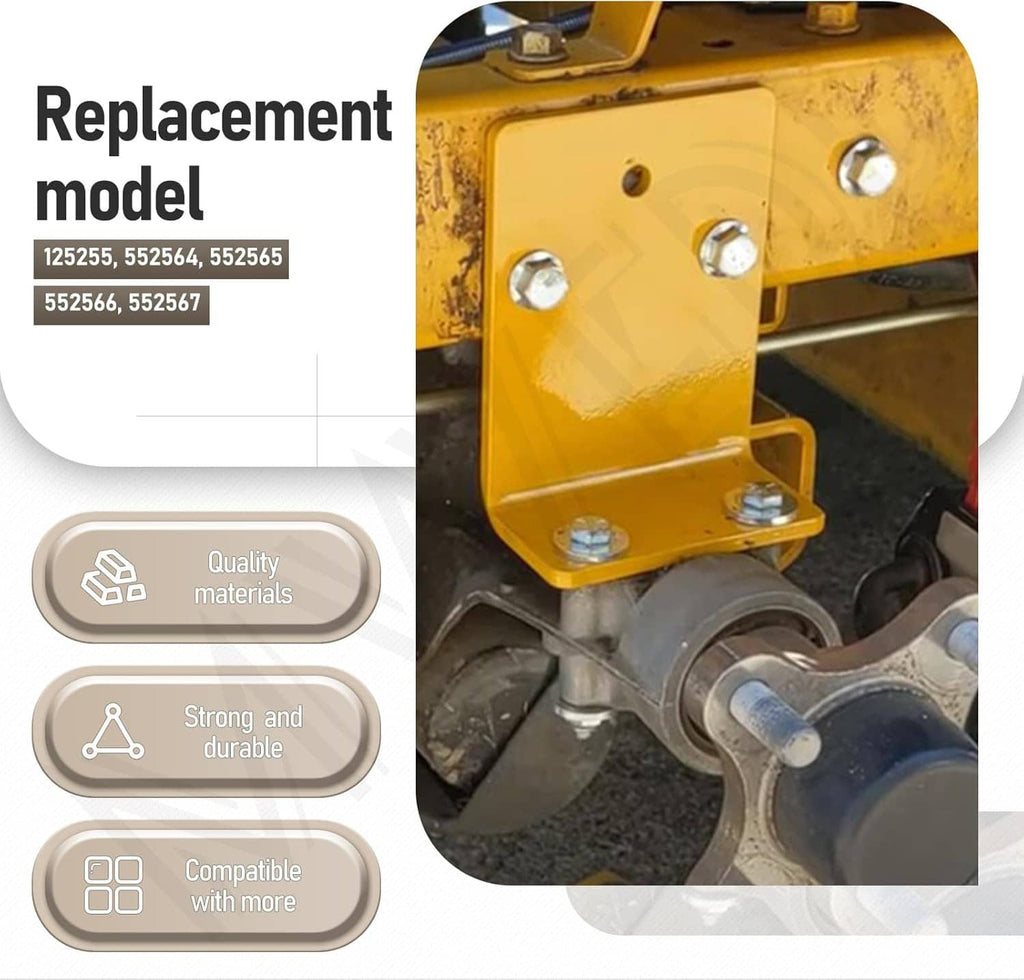 Yellow replacement mounting bracket with bolts and washers for hydro transmission
