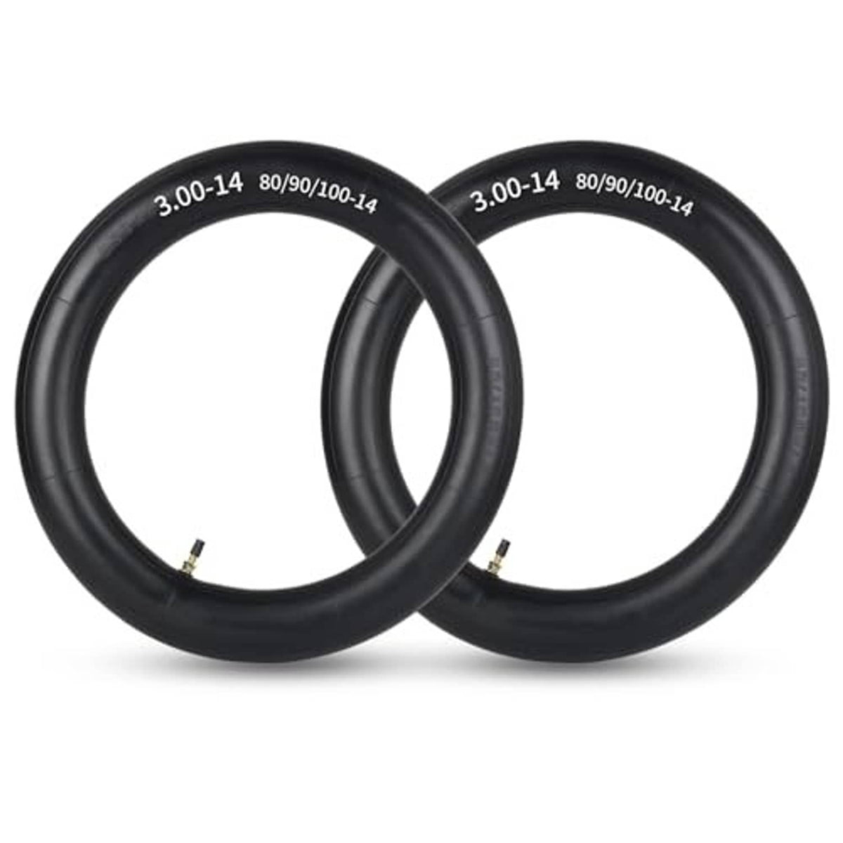 2-pack black inner tubes, 3.00-14 size, TR4 valve stems