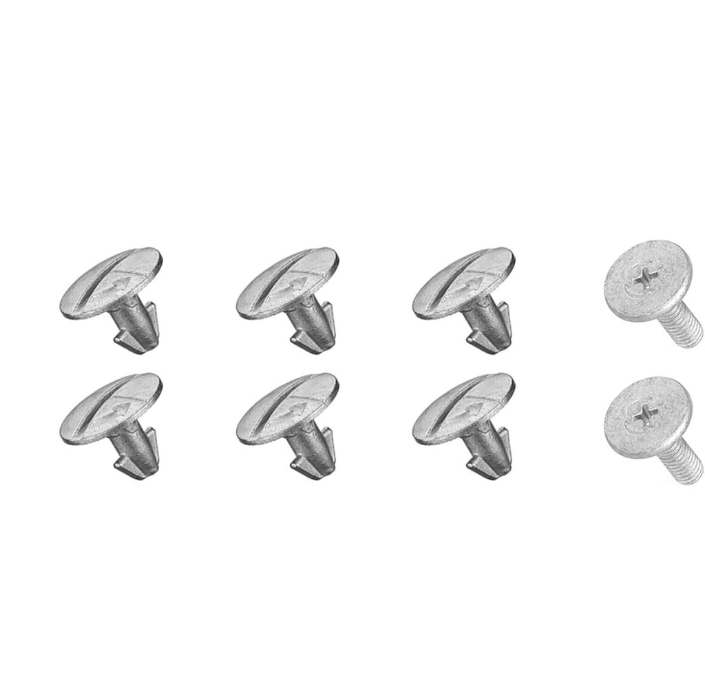 Set of mounting screws for under-engine splash guard, silver hex head