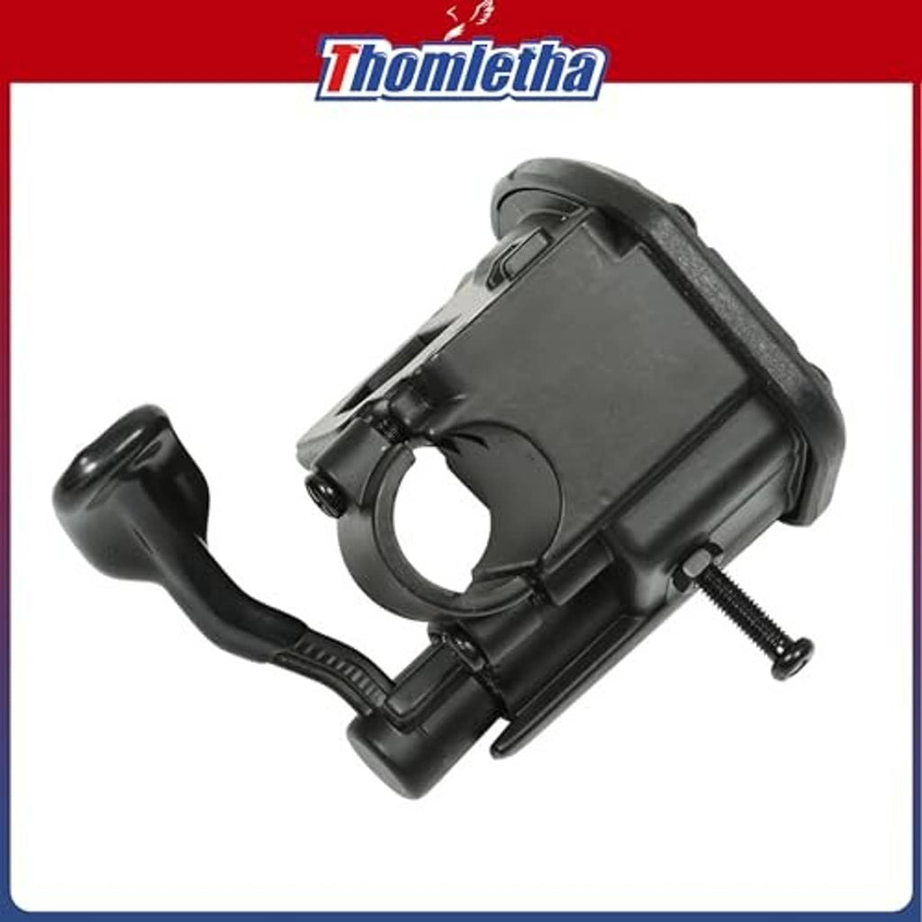 Black throttle replacement with large lever and circular mounting collar