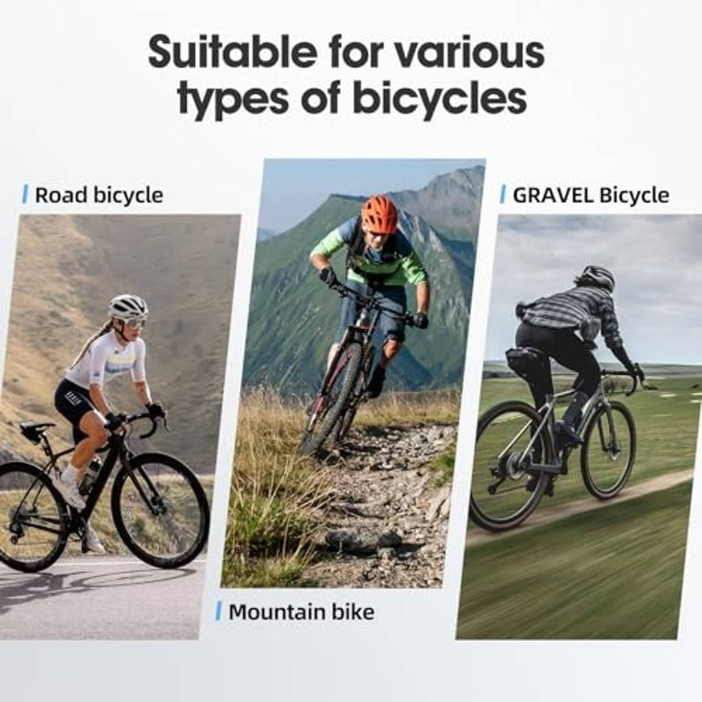 Tubeless Presta valve stems kit shown for road, gravel, and mountain bicycles