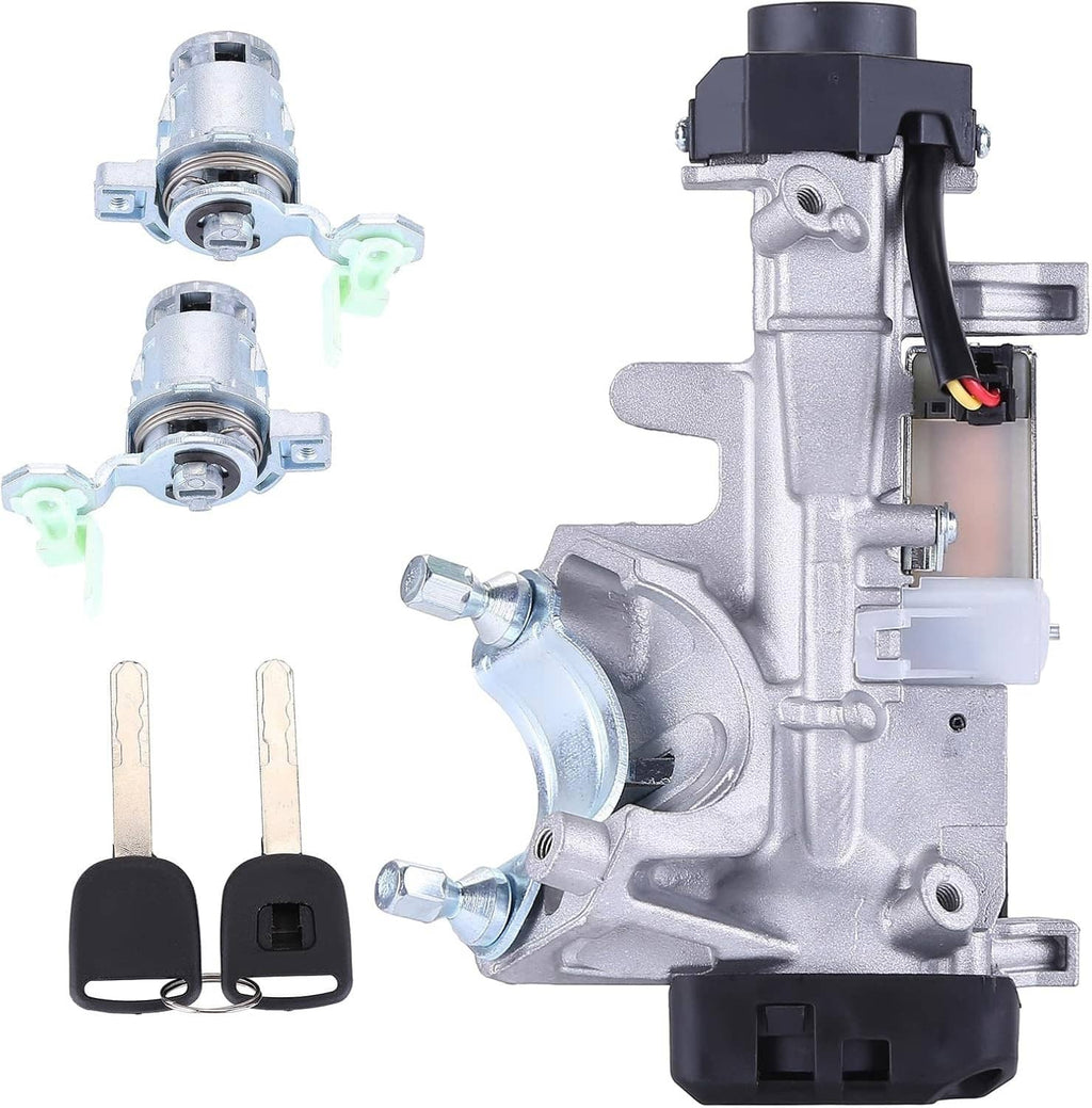 Ignition switch lock cylinder with keys and metal ignition components