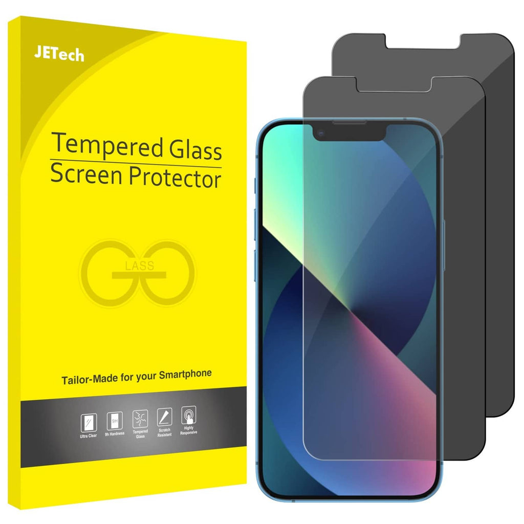 Tempered glass privacy screen protector box with black iPhone screen protectors