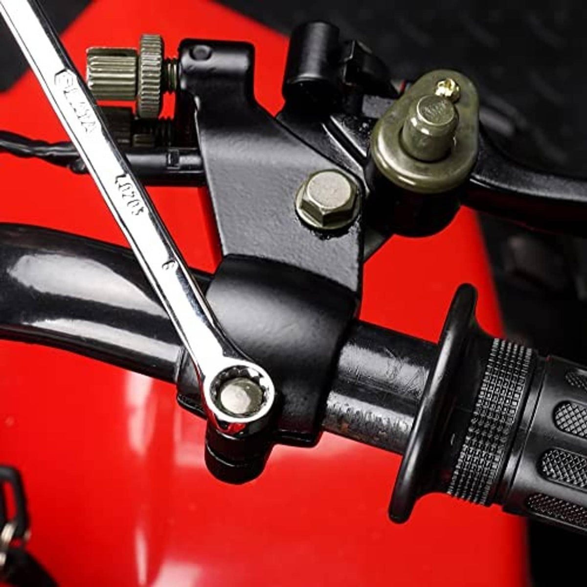 Brake lever mounting hardware with cable terminal connection