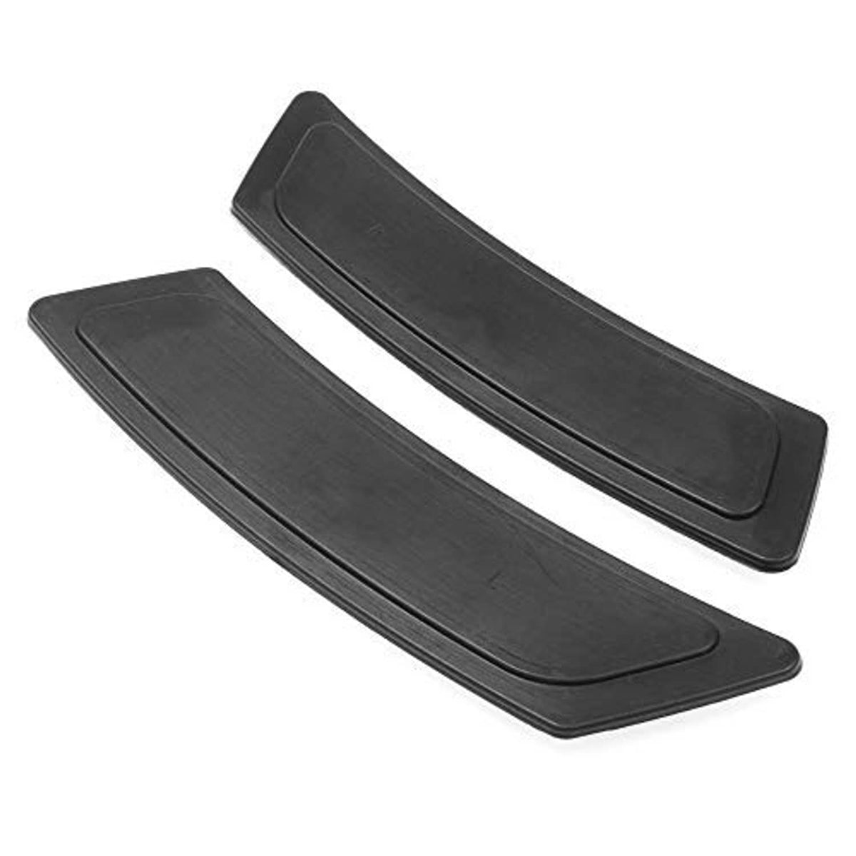 Pair of dark front bumper side marker covers in black for rectangular openings
